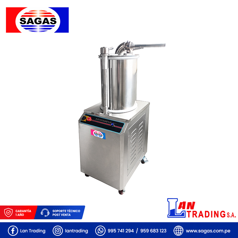 EMBUTIDORA HIDRAULICA 35 LITROS MODELO:SF-360 MARCA:SAGAS