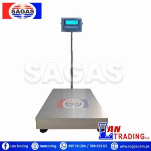 BALANZA DE PLATAFORMA ACERO INOX MARCA: SAGAS MODELO: LXK315A1 500KG