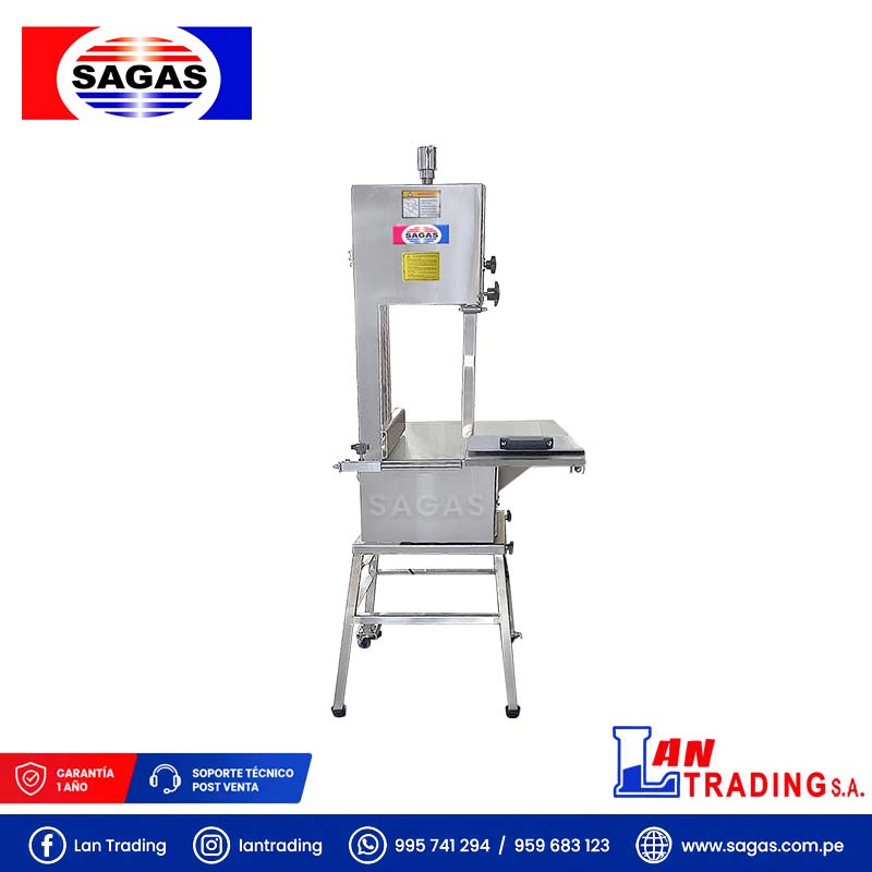 SIERRA CORTADORA DE CARNE DE MESA DE ACERO MODELO: W310A MARCA: SAGAS