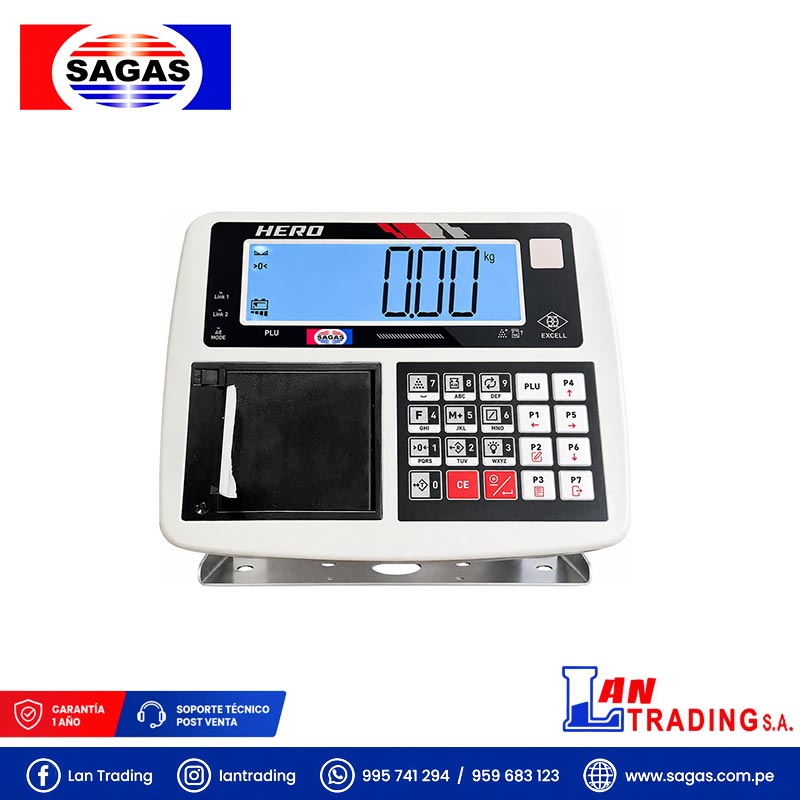 INDICADOR SOLO PESO CON TICKET AUTOADHESIVO MARCA HERO